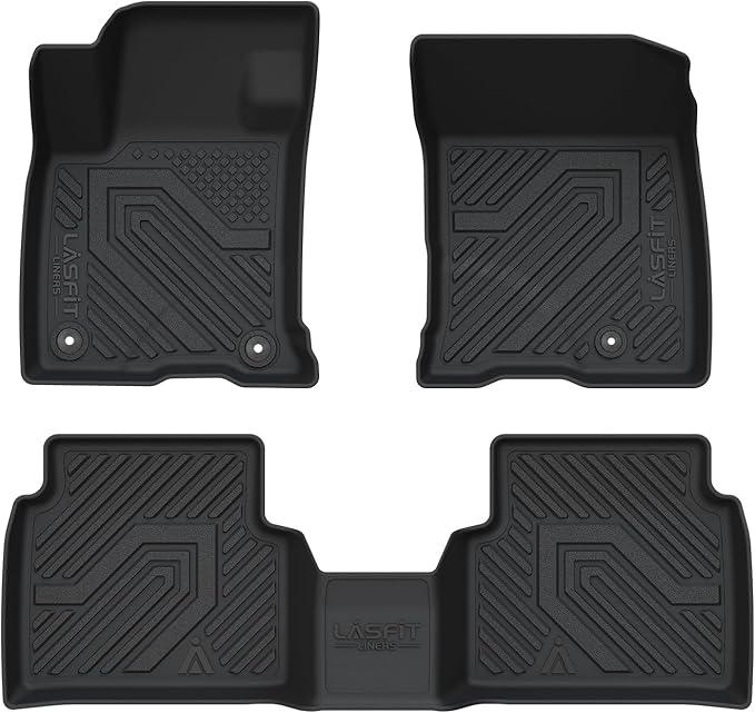 LASFIT Floor Mats for Lincoln Corsair 2020-2025 2026 (Fit Gasoline Not fit PHEV) All Weather Floor Liner for Lincoln Corsair TPE Custom Fit Car Mats Front & Rear 2 Row Mats,Black