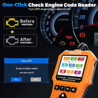 OBD2 Scanner Diagnostic Tool, Check Engine Light Car Code Reader with Reset, Battery Tester, Live Data, Freeze Frame, I/M