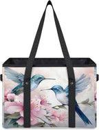 Reusable Grocery Bags Heavy Duty Shopping Bags Foldable Large Tote Bags with Long Handles & Hard Bottom