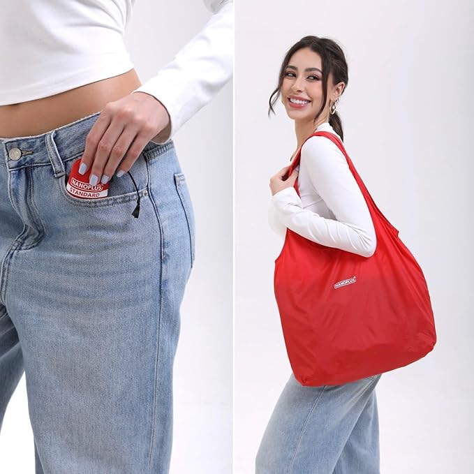Compact Reusable Grocery Tote Bag – Lightweight, Foldable & Packable Shopping Bag for Travel