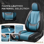 Coverado Car Seat Covers Full Set, Car Seat Protector Waterproof, Nappa Leather Car Seat Cushion, Seat Covers for Cars, Front
