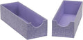 Household Essentials 2-Pack of Drawer Organizers, Sturdy Chipboard With Soft Polyester Cover, Handy and Fashionable Organizat