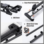Wardrobe Clothes Hanger Rail - Heavy Duty Retractable Closet Pull Out Rod, 25-45cm Pull-out Clothes Rail, Extendable Wardrobe