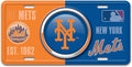 FANMATS 43219 New York Mets Embossed Metal License Plate