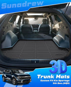 Sunsdrew Trunk Cargo Liner for 2023-2025 Kia Sportage Accessories (Include Hybrid), Rear Cargo Mat Trunk Mat All Weather Protection TPE Rubber Raised Edge (Not for PHEV)