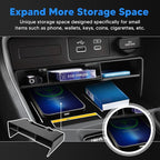4PCS Center Console Organizer for Honda CR-V 2023-2026, Dashboard Storage Tray with Phone Holder Accessories Lower Center Console Organizer for CRV, Armrest Hidden Storage Interior with Anti-Slip Mats