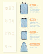 BAGSMART Compression Packing Cubes, 6 Set/4 Set/2 Set Travel Packing Cubes for Carry on Suitcases, Compression Suitcase Organ