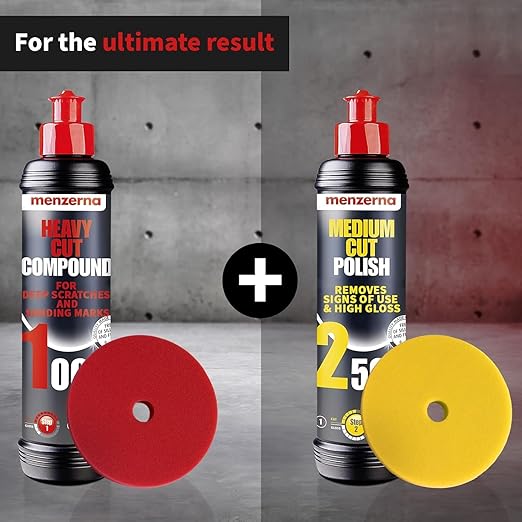 menzerna Heavy Cut Compound 1000" I Abrasive Polishing Compound for Deep Scratches, Sanding Marks, Swirls & Holograms I Buffing and Polishing Compound for Scratch Repair I Silicone Free I 16 fl oz.