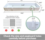 Keepo Pegboard Accessories, Peg Board Accessory Kit for Wall Organizer, Container, Racks, and Pegboard Hooks, Peg Board Shelv