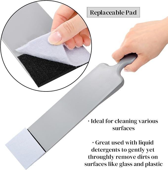ZAVOOS 3 Pieces Window Tint Tools, Long Handle Auto Bulldozer Squeegee Scrubber Paddle Squeegee Kit, Flat Glass Scraper Cleaning Tool for Car Front Windows Rear Glass