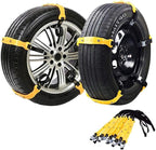 Jeremywell Snow Chains Anti-Skid Anti Slip Emergency Snow Tire Chains - Portable Emergency Traction Snow Mud Chains Universal
