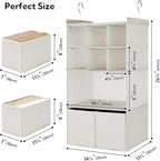 GRANNY SAYS Hanging Closet Organizer with Drawers, 4 Shelf Dividers Closet Hanging Organizer, Foldable Hanging Shelves for Cl