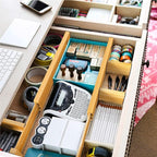 ANTOWIN Bamboo Drawer Dividers Organizers, Drawer Separators Splitter,17-22 inches Long Adjustable Spring-loaded Organizer fo