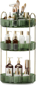 360° Rotating Makeup Organizer, Large-Capacity Skincare Make Up Storage 3 Tier Perfume Organizers Cosmetic Dresser Organizer 