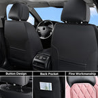 Coverado Leather Seat Covers, Car Seat Cover Front Seats, Waterproof Seat Covers, Luxury Faux Leather Car Seat Protectors, Bl