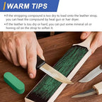 SCOTTCHEN Stropping Compound, 7.4 Oz. Fine Green Buffing Polishing Compound, Leather Strop Compound, Honing Compound for Knife Polishing-3Pack