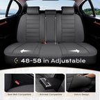 Coverado Car Seat Covers Full Set, Seat Covers for Cars, Front Seat Covers and Back Seat Cover Waterproof Leather Automotive 
