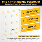 ELEAD 297 Piece Pegboard Hooks Kit, Peg Board Organizer Accessories with Bins for Organizing Various Tools, Fit 1/8 or 1/4 in