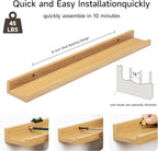 Fun Memories Picture Ledge Shelf, 24 Inch Floating Shelves Set of 2, Nursery Book Shelves for Toys Storage, Kids Bookshelf Wa