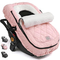 ACRABROS Car Seat Cover Baby: Winter Infant Carseat Canopy for Boy Girl Newborn, Zipper Peeping Window, Warm Cozy Cold Weathe