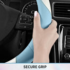 Road Comforts Steering Wheel Cover – Breathable Leather Steering Wheel Cover, Anti-Slip Grip, Universal Fit 14.5” to 15”, Hea