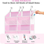 Over The Door Organizer 6 Tiers, Extra Large Behind Door Storage of 12 Compartments, 80 lbs Weight Capacity Hanging Storage O