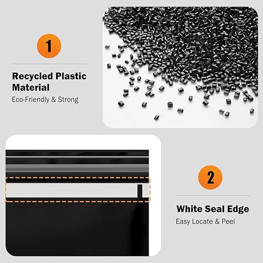 COZILO 50 Count Disposable Car Trash Can Bags, 2 Gallon Heavy Duty Alternative to Bulky Car Trash Can & Garbage Can, Leakproof Smellproof Hanging & Stick-On Garbage Bags for Car SUV Truck