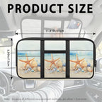 Starfish Visor Organizer Storage Small Car Visor Organizer with Multi-Pocket Lightweight Soft Car Visor Storage Pouch for Card Pen Sunglasses Document Scratch-Resistant Sunvisor Organizers