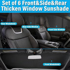 KMF 6pcs Thicken Sun Shades for Volkswagen VW Beetle 2012-2019 Accessories, Full Car Window Covers Sunshade for Windshield Side Rear, Custom Fit UV Block and Privacy Blackout for Car Camping Outdoor