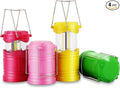 Lichamp LED Camping Lantern, 4 Pack Battery Powered Flashlight for Power Outages, Portable Collapsible Hanging Light Essentia