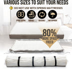 TAILI Mattress Vacuum Storage Bag, Twin/Twin-XL Foam Mattress Vacuum Bag with 4 Straps, Sealable Bag for Memory Foam, Latex, 