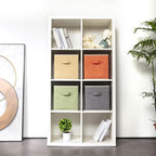 Storage Cube Organizer Bin 10.5" x 10.5" x 11" Large Boxes Fabric Basket with Handles for Organizing Shelves Closet Clothes 4