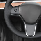 MEWANT Hand Stitched Steering Wheel Cover for Tesla Model 3 2017-2023 / Model Y 2020-2023 for Tesla Model 3/Y Accessories