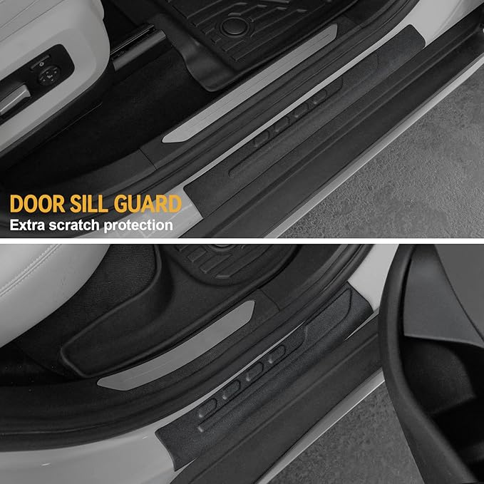 Floor Mats for BMW X5 G05 2019-2026, All Weather Floor Mats Trunk Cargo Liner with Backrest Protectors and Door Sill Guards Accessories, Full Coverage Set (Only Fit 5 Seats)
