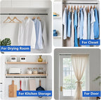 Goowin Tension Curtain Rod 22 to 36 Inch, 5/8" Diameter No Drilling Small Rod, Expandable Spring Loaded Curtain Rods, Rods fo