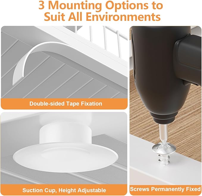 Under Sink Organizer, High Adjustable 2 Tier Under Kitchen Sink Organizer, Multi-Purpose Storage Shelf for Kitchen Bathroom C