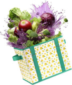 3 Pk Reusable Grocery Bags, Foldable Shopping Basket, Daily Utility Storage, Reinforced Bottom Handles Waterproof