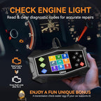 Enhanced OBD2 Scanner Diagnostic Tool - Check Engine Code Reader with Battery Tester, EVAP, Live Data, Mode 6/8, Professional