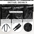 tobyto Reusable Grocery Bag on Wheels, 105L Foldable Rolling Tote, Shopping Trolley 66LBS Capacity - Water-Resistant for Laun