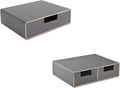 Stackable Organizer Drawer and Leather Desk Organizer with Drawers－Mini Desktop Drawer Organizer Multifunctional Tabletop Org