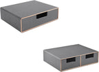 Stackable Organizer Drawer and Leather Desk Organizer with Drawers－Mini Desktop Drawer Organizer Multifunctional Tabletop Org