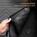 KUST Floor Mats for 2017-2026 Ford F250/F350/F450 Super Duty Crew Cab (Only for Rear Seat with Fold-Flat Storage), All Weather Car Truck Mats for F250 Accessories TPE Rubber Raised Edge