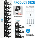 4 Pack Hat Organizer for Baseball Caps, Hat Rack for Wall Hold Up to 40 Hats, Hat Holder with Strong Adhesive and Screws,Cap 