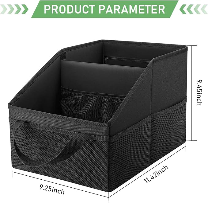 Car Seat Organizer, Car Organizer Backseat, Collapsible Small Auto Seat Storage with Handles and Mesh Pockets, for Front/Rear Consoles Back Seats Traveling