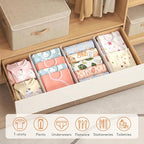 Lifewit 6" Tall 5 Pack Drawer Dividers, 30-47cm/11.5-18.5" Expandable Drawer Divider for Clothes, Adjustable Dresser Drawer O