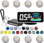 Backup Parktronic System Car Auto Vehicle Reverse with 8 Parking Sensors kit, LCD Display, Distance Detection (Meter/Foot Switchable), Buzzer Alarm and Voice Prompt Function(Champagne)