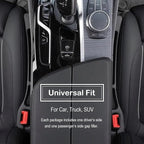 Car Seat Gap Filler Plug Strip 2 Pack, No-Drop Carseat Side Gap Filler Organizer Catcher with Dual Storage & Seatbelt Slot,Universal Fit Fill The Gap Between Seats & Console for Car SUV Truck, Black