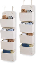 Delta Children GAP babyGap 2-Pack Over the Door Storage Organizer with 4 Pockets, Tan