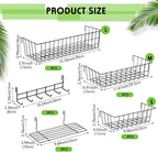 Yaocom 9 Pcs Grid Wall Shelves Gridwall Accessories Wall Grid Panel Hanging Basket with Hooks Set Includes 3 Basket 3 Wire St