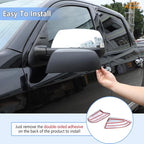 Car Door Rear View Mirror Cover Trim Compatible with Toyota Tundra 2007-2021 Sequoia 2008-2020 Exterior Rearview Mirror Housing Cap Protector Accessories, Only Fit Without Turn Signal Lights Version